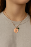 Personalized Birthstone Pendant Rose Gold