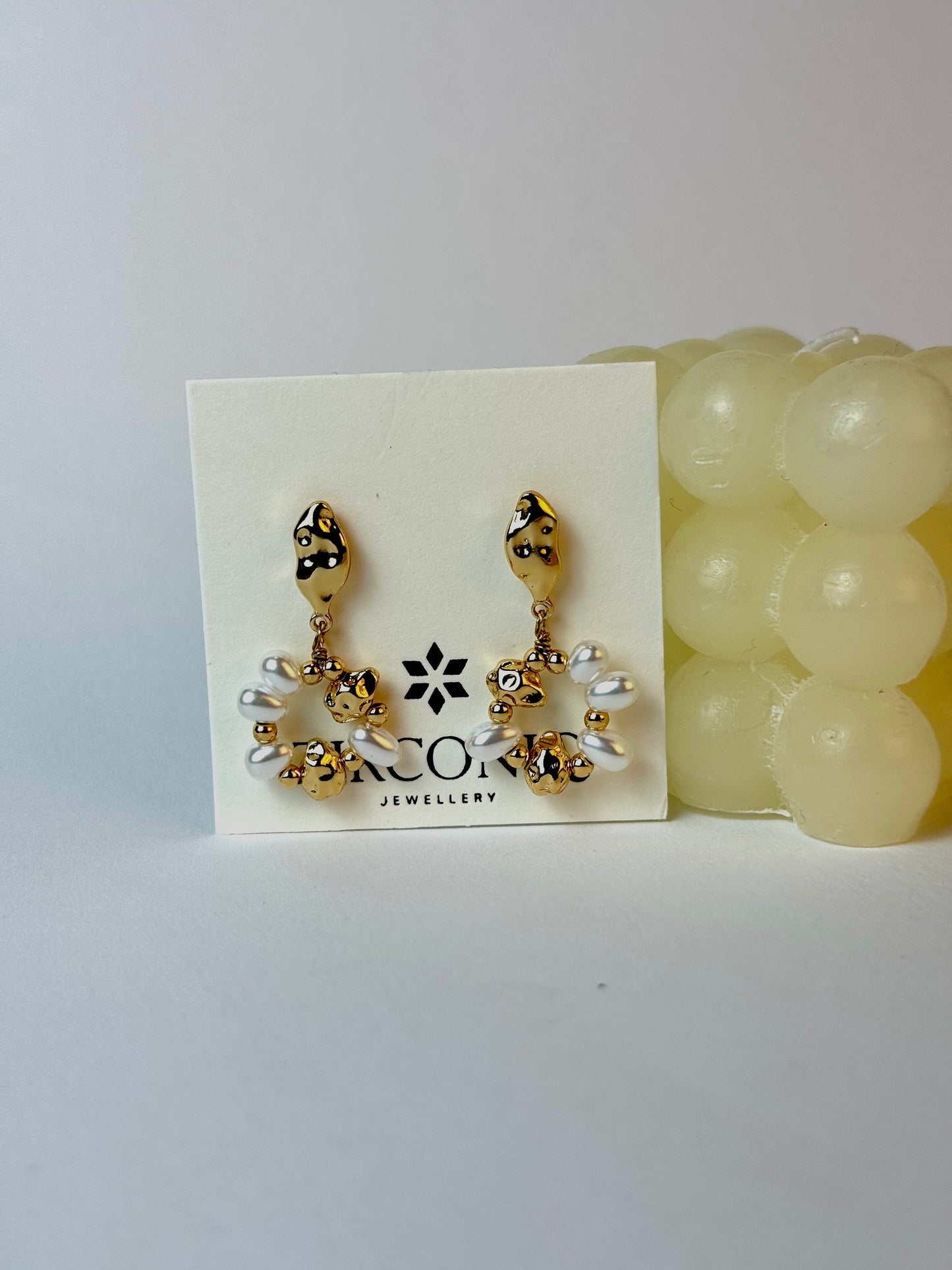 18K Gold-Plated Baroque Pearl Drop Earrings