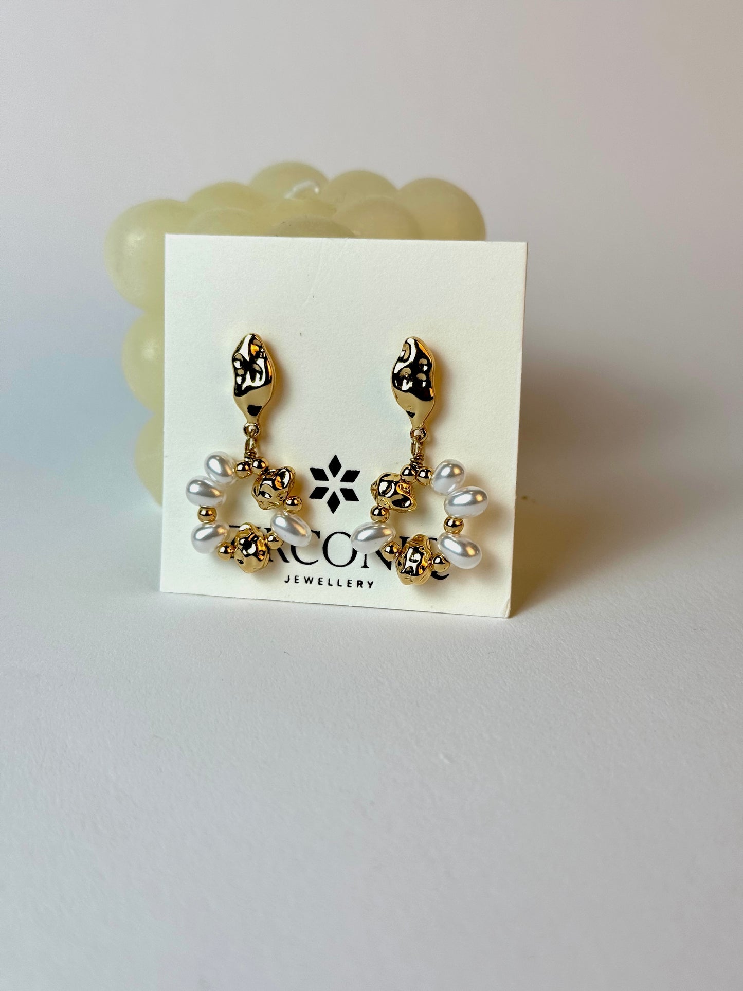 18K Gold-Plated Baroque Pearl Drop Earrings