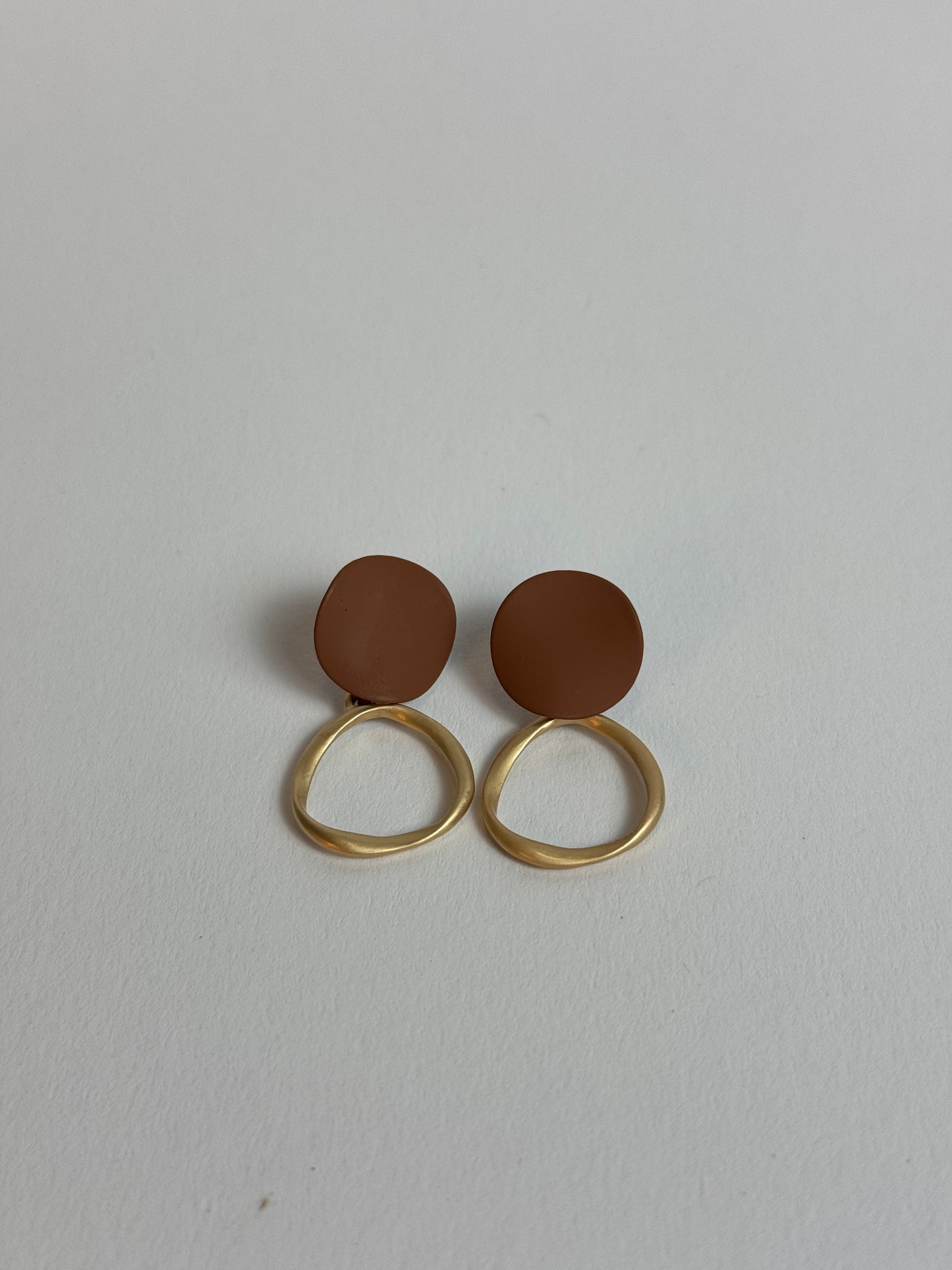 Gold Hoop Donut Earrings
