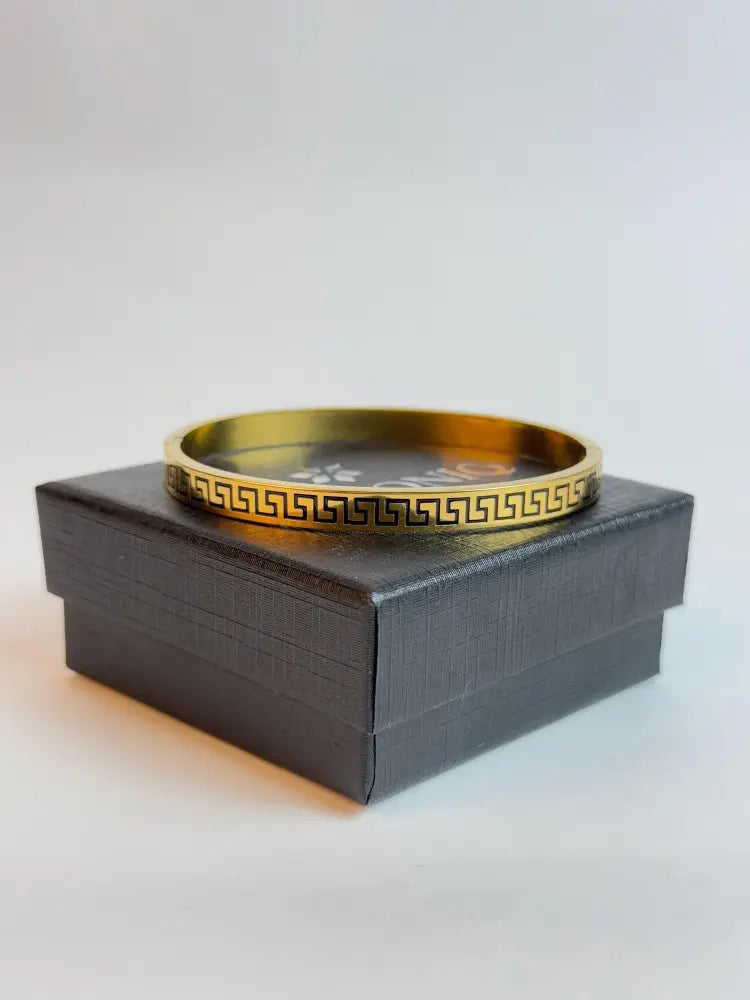 Gold Plated Bangle Bracelet by Zirconiq