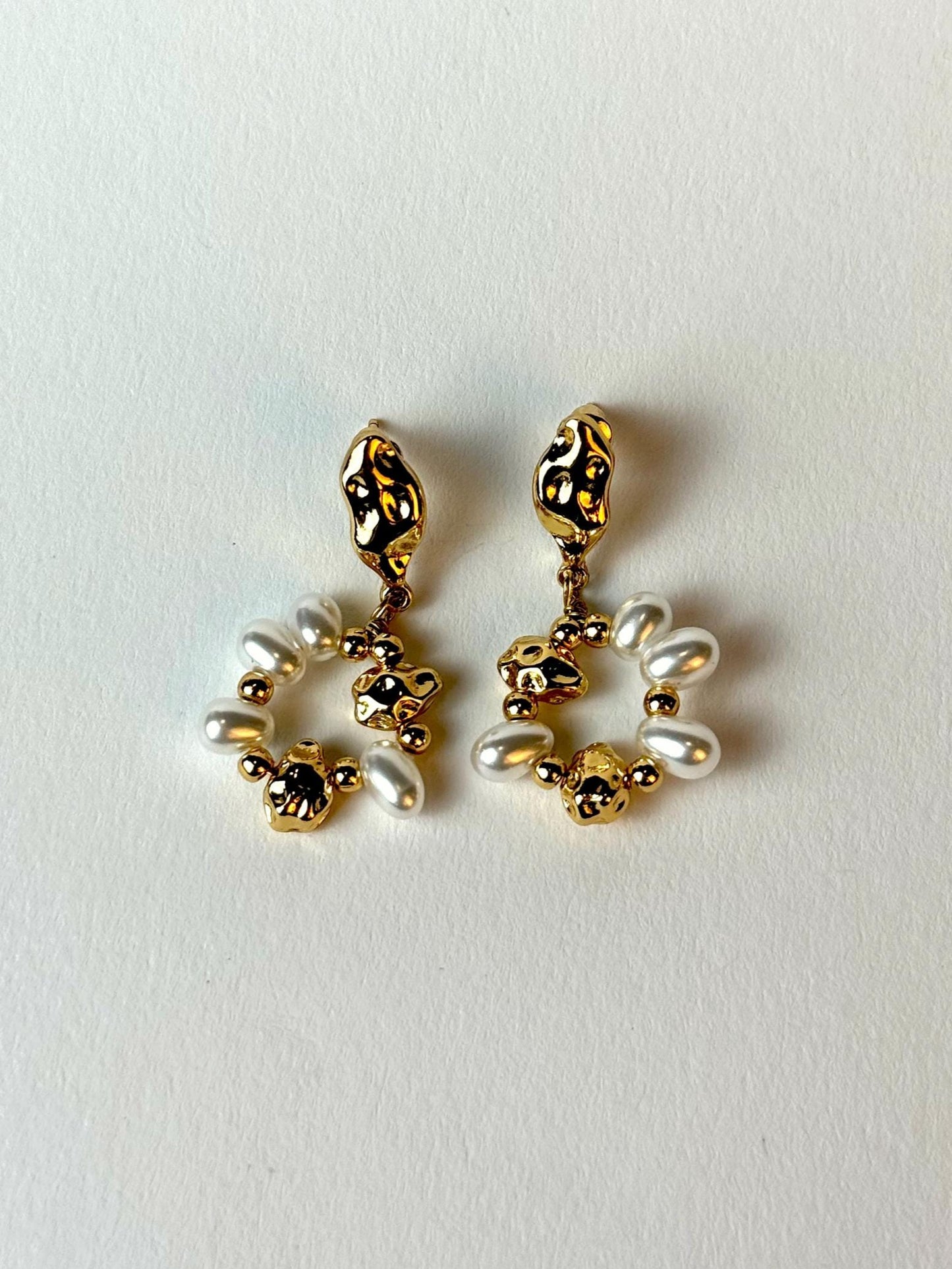 18K Gold-Plated Baroque Pearl Drop Earrings