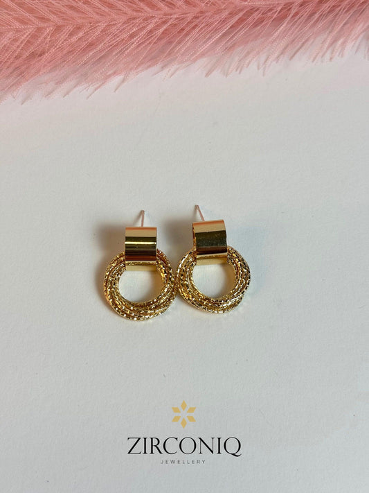 Multi Circle Layered Drop Earrings