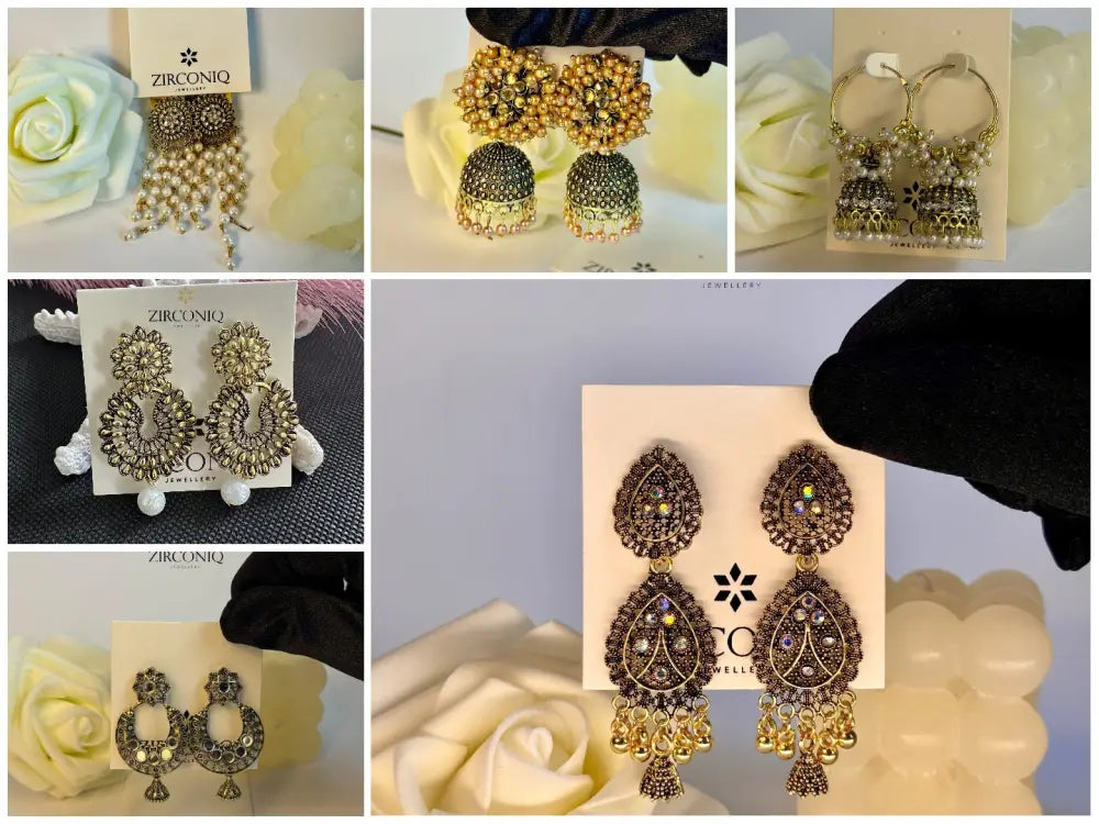 Lightweight Pearl Ethnic Earrings Jhumka