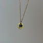 Personalized Birthstone Pendant Golden