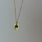 Personalized Birthstone Pendant Golden