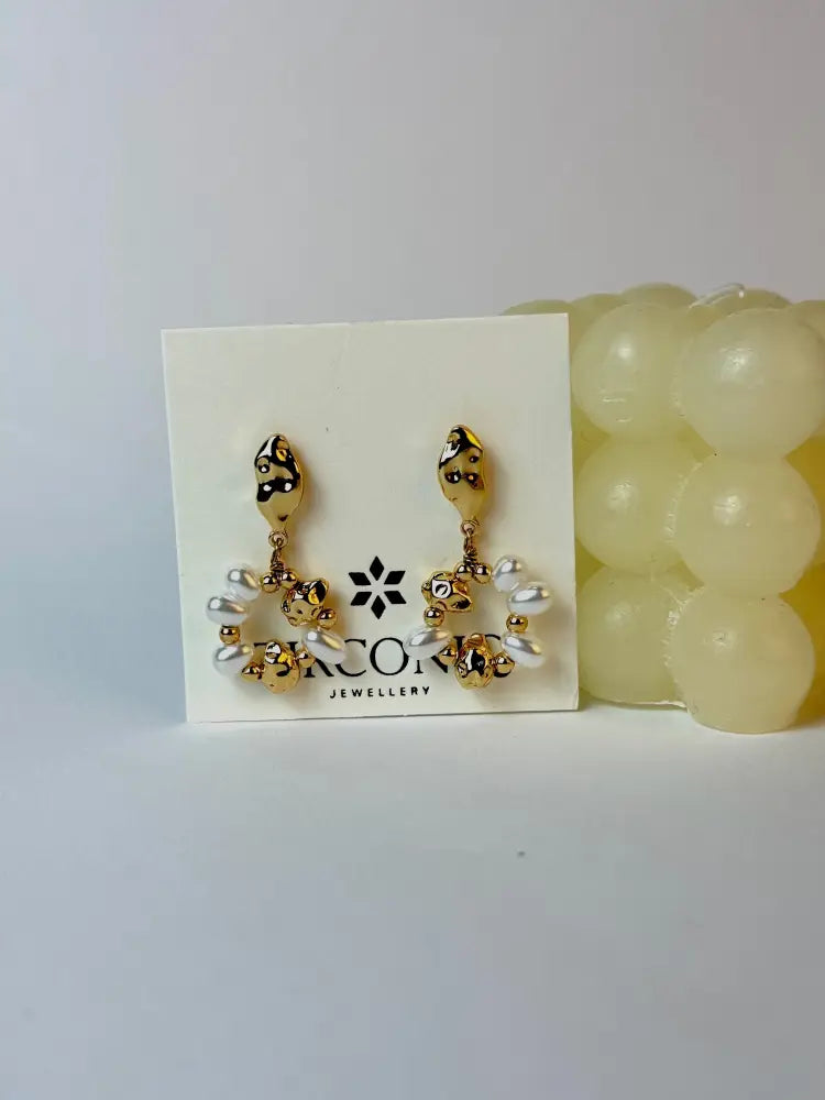 18K Gold-Plated Baroque Pearl Drop Earrings