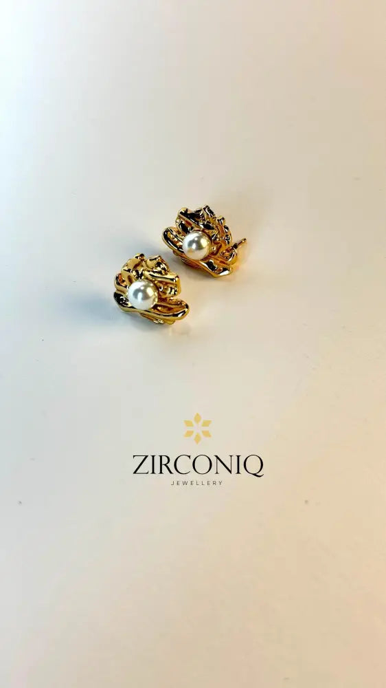 18K Gold-Plated Pearl Earrings