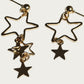 Gold Star Dangle Earrings