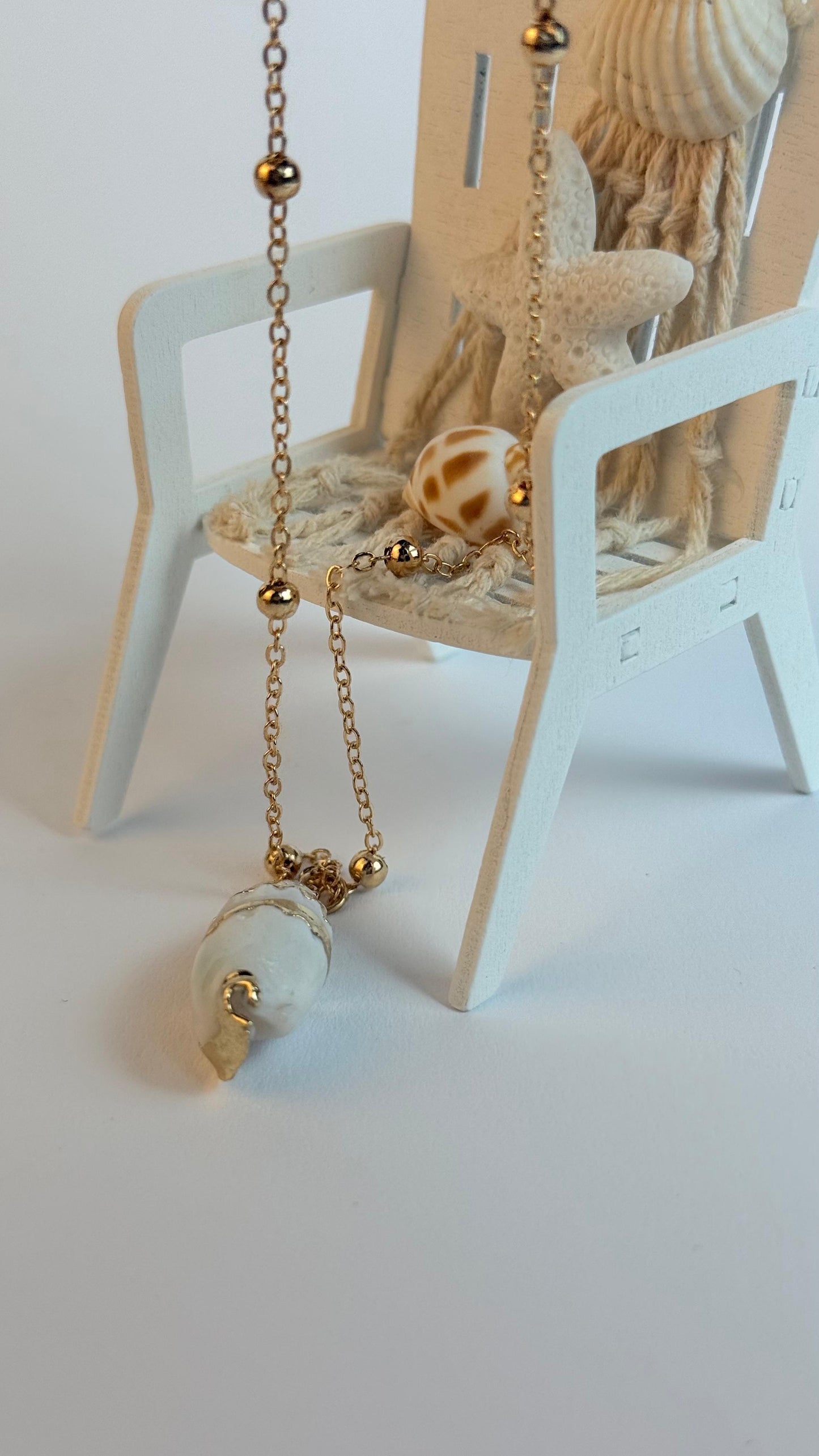 Sea Shell necklace, minimal shell, Gold Plated Shell necklace