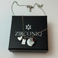 Personalized Birthstone Pendant Rose Silver
