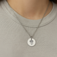 Personalized Birthstone Pendant Rose Silver