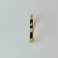 Zircon Studded Stainless Steel Gold Plated Bangle Bracelet - Yellow Gold