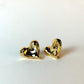 Gold Plated 18k Heart Stud Earrings