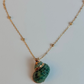 Green and Gold Natural Shell necklace