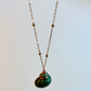 Green and Gold Natural Shell necklace