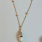 Sea Shell necklace, minimal shell, Gold Plated Shell necklace