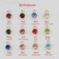 Personalized Birthstone Pendant Rose Gold