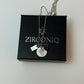 Personalized Birthstone Pendant Rose Silver