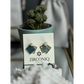 Elegant Blue Enamel Square Pearl Stud