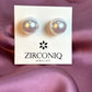 Elegant Pearl and Gold Moon Stud Earrings