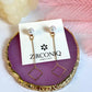 Elegant Pearl and Square Drop Earrings