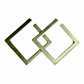 Geometric Gold-Plated Square Earrings
