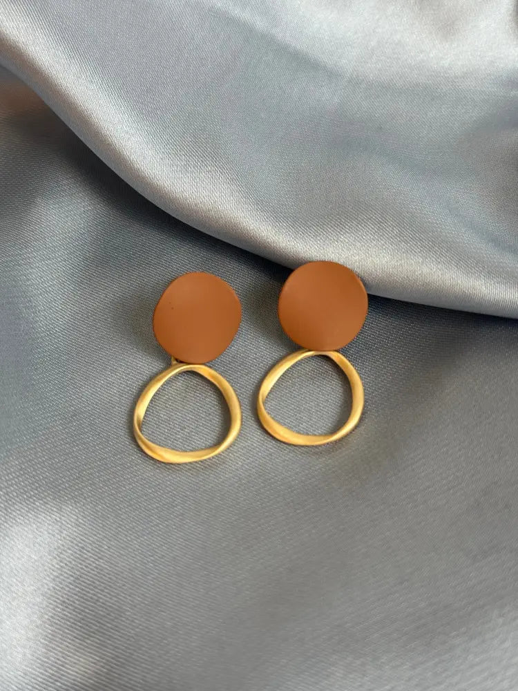 Gold Hoop Donut Earrings