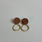 Gold Hoop Donut Earrings