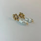 Gold Plated 18k Baroque Shaped Large Pearl Earrings