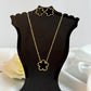 Gold Plated Black Gold Clover Necklace