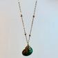 Green and Gold Natural Shell necklace