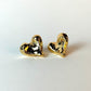 Gold Plated 18k Heart Stud Earrings