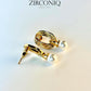 Gold Oval Drop Earrings