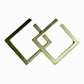 Geometric Gold-Plated Square Earrings
