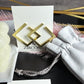 Geometric Gold-Plated Square Earrings
