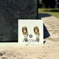 Gold Oval Drop Earrings