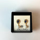 18K Gold Plated Pearl Drop Earrings with Blue Gemstones