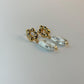 Gold Plated 18k Baroque Shaped Large Pearl Earrings