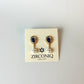 18K Gold Plated Pearl Drop Earrings with Blue Gemstones