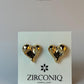 Gold Plated 18k Heart Stud Earrings