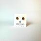 Tiger's Eye Oval Stud Earrings, Simple Gemstone Earrings