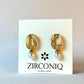 Gold Oval Drop Earrings
