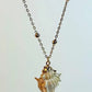 Large Gold Natural Shell necklace