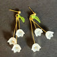 Lily of the Valley Earrings Flower Earrings - White