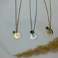Personalized Birthstone Pendant - Rose Gold - Shell Pendant