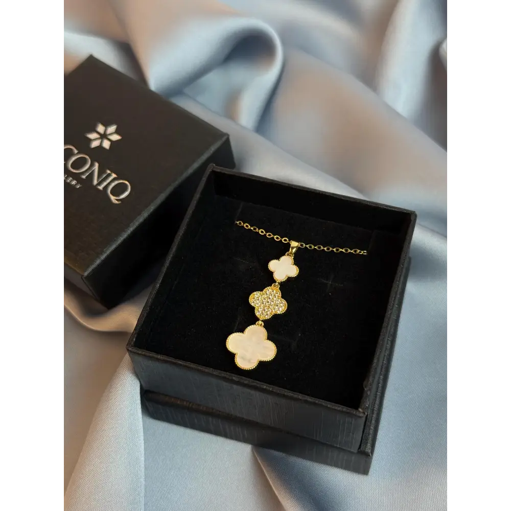 Triple Four-Leaf Clover Necklace