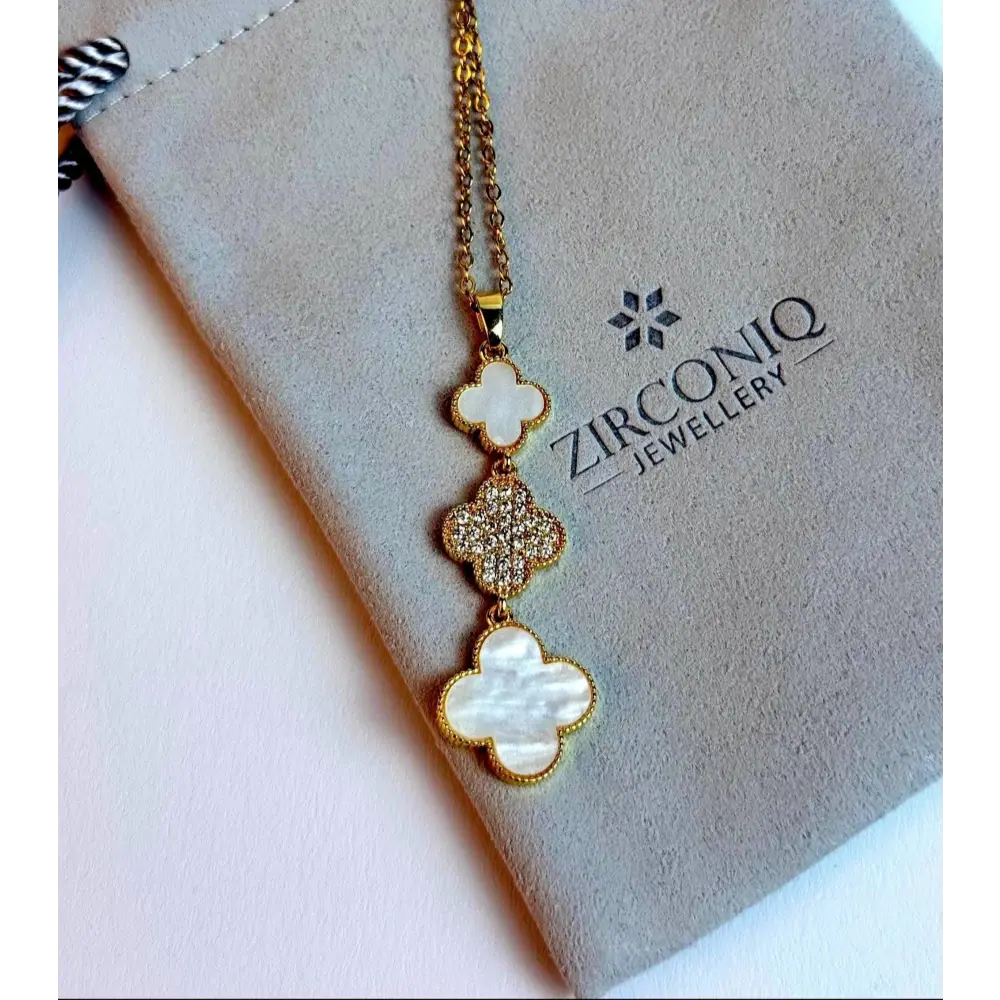 Triple Four-Leaf Clover Necklace