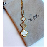 Triple Four-Leaf Clover Necklace