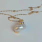 White Medium sized Natural Shell necklace